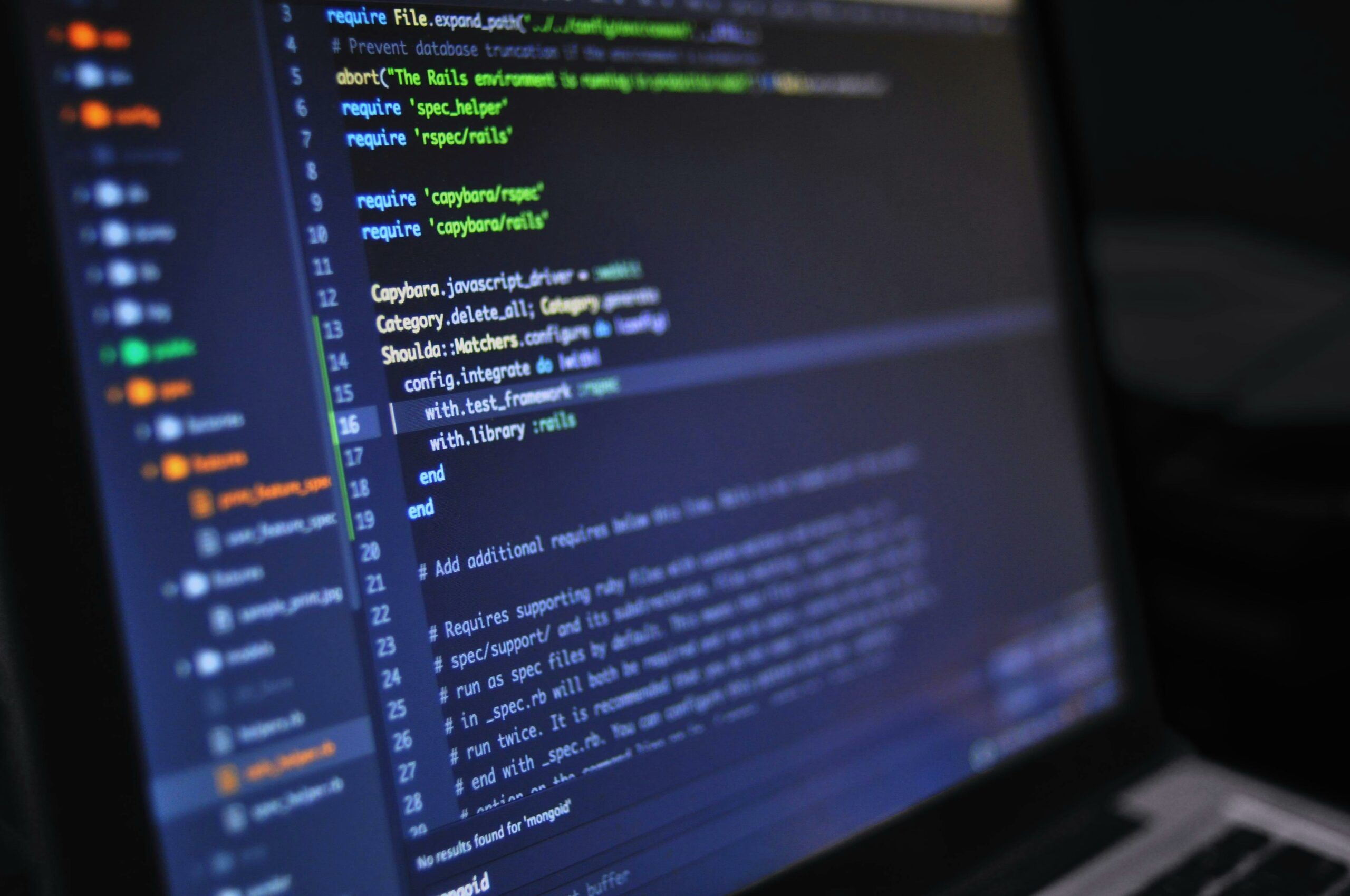 Close up photo of programming of codes
