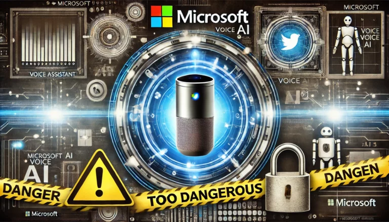 Microsofts AI voice generator deemed “too dangerous to release.”
